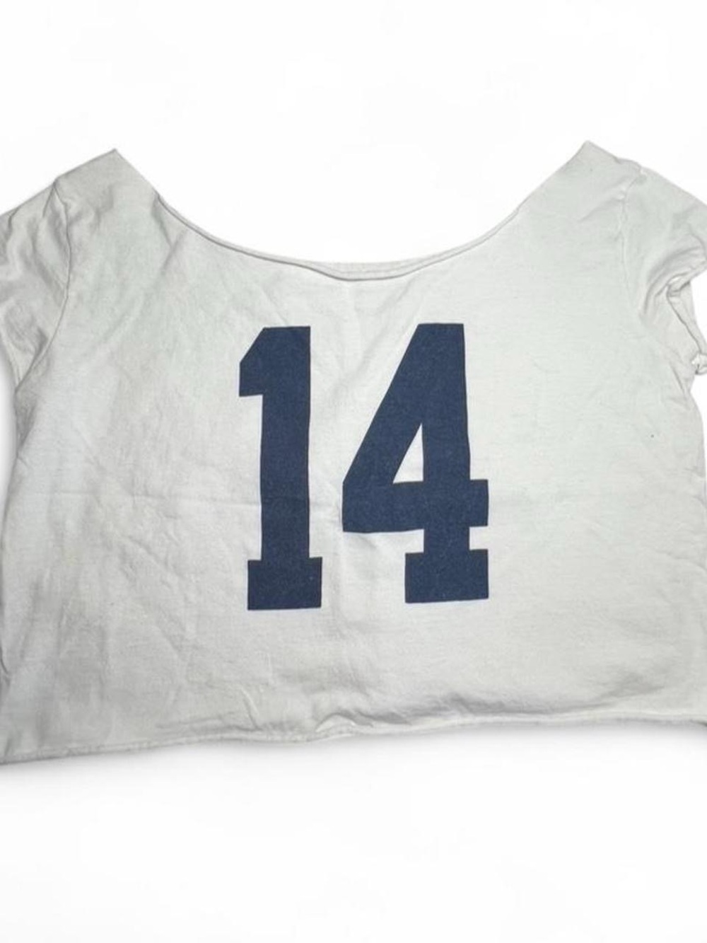 Brandy Melville White Tee with Navy Script Logo